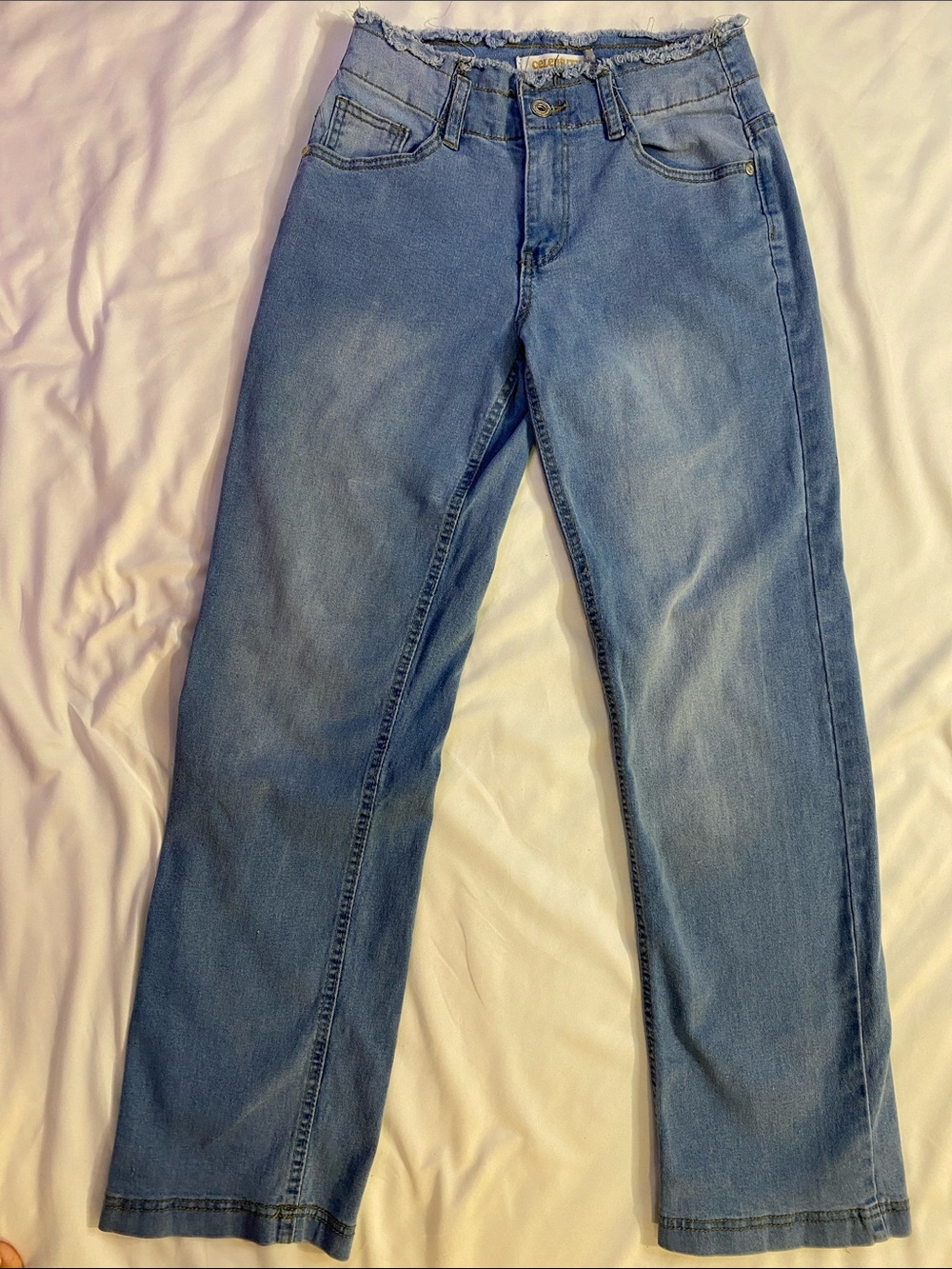 Celebrity Pink Classic Straight Leg Jeans in Light Blue